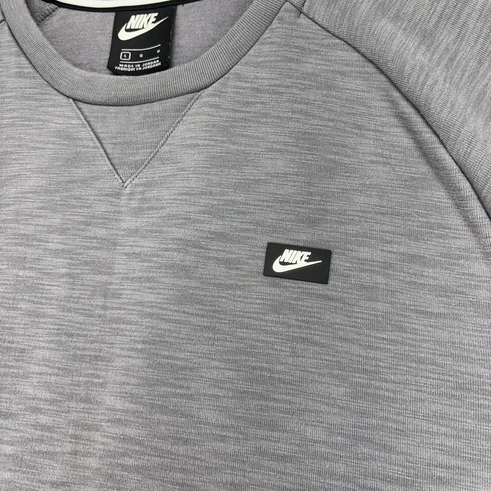 Nike Crewneck Sweatshirt Gray Large 3D Logo Minimal Athleisure Pullover normcore - Picture 3 of 9